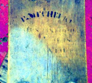 DStretch enhancement of the stencil markings.
