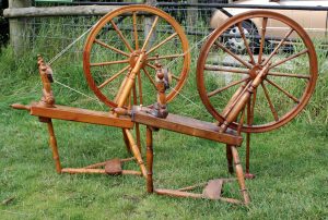 Dryad wheel is on the left, and the Gylland wheel on the right. Courtesy of Dorothy Lumb.