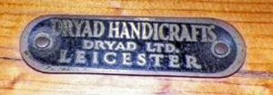 Dryad metal name plate. Courtesy of Laurie Ball-Gisch.