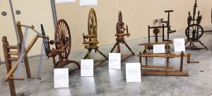 Kim's display. Three reels, three single-flyer wheels and one double flyer.