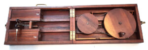 The 1956 attaché-sized charkha built by Edward Bosworth