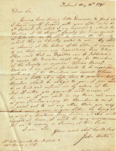 Handwritten letter by John Antis