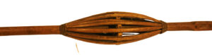 A quenouille showing where the flax fibers would be attached