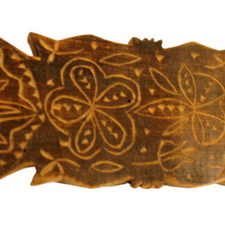Detail of carvings on a quenouille.